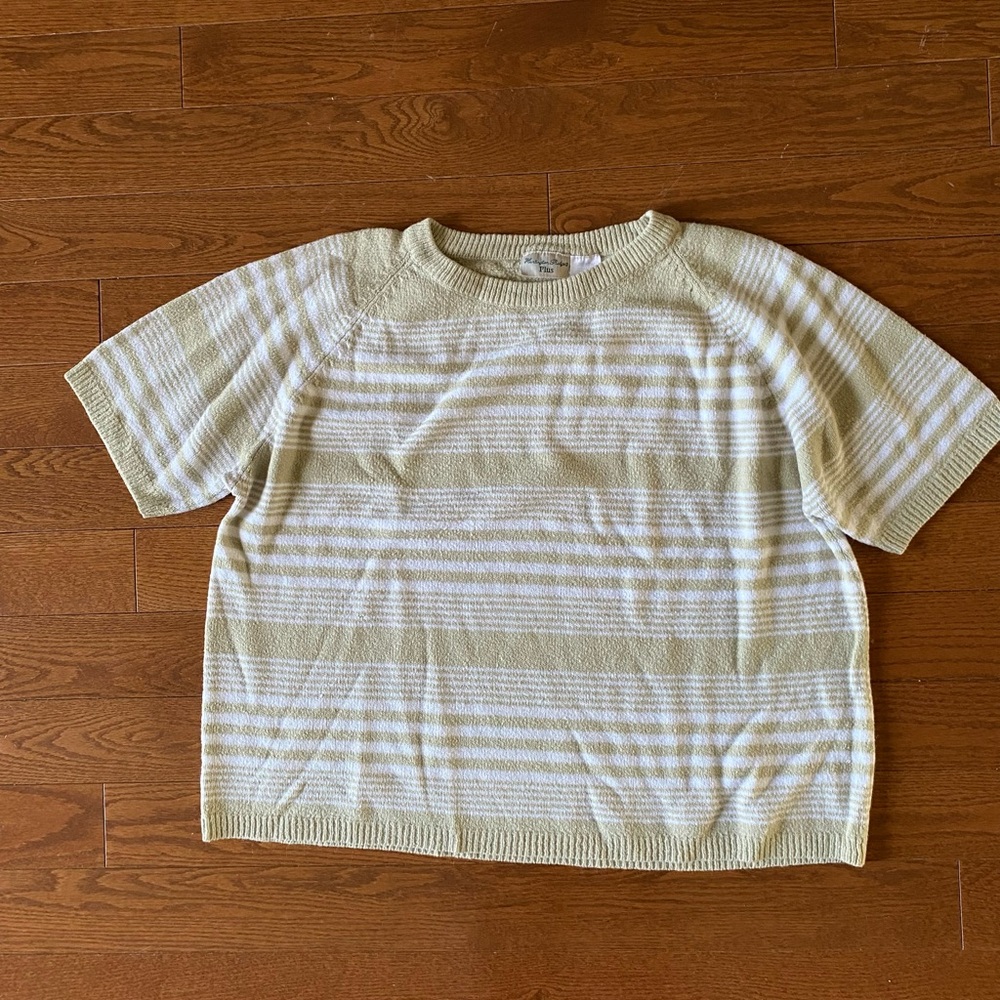 Striped Short Sleeve Sweater